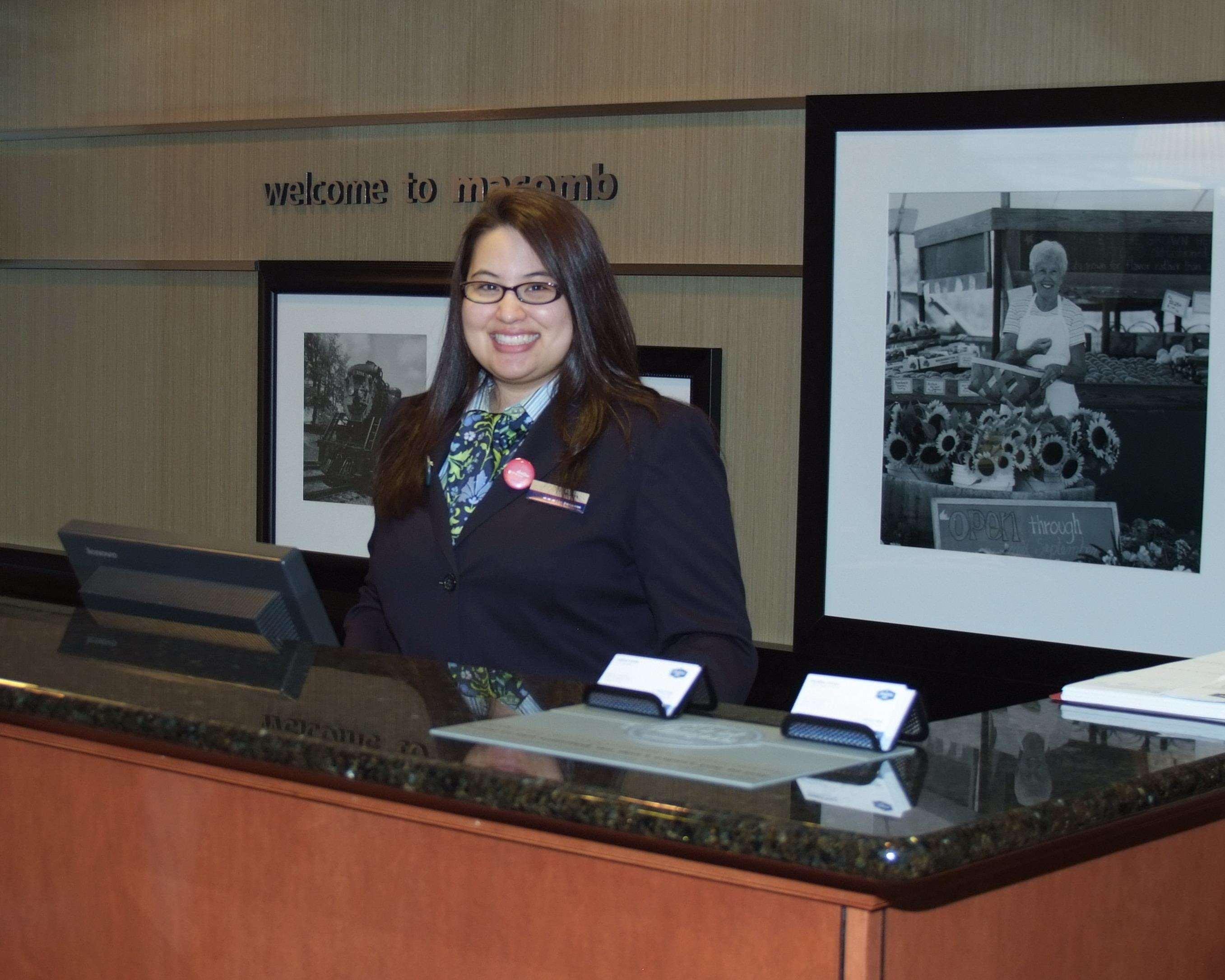 Hampton Inn Macomb Inreriör bild